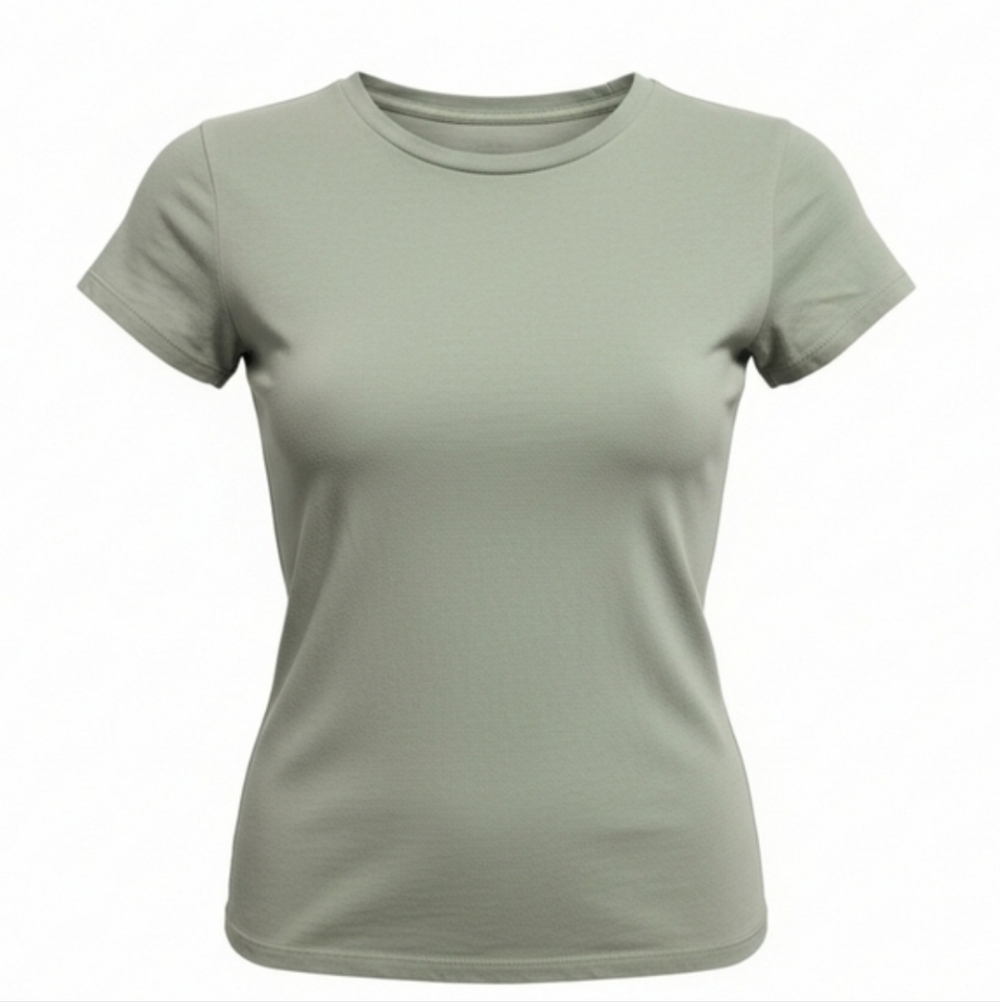 SKIMS Cotton Jersey T Shirt Top Shirt Mineral Green SMALL NWT